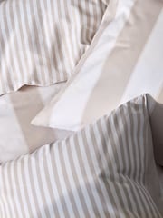 2 Pack Natural  Stripe 100% Cotton Duvet Cover and Pillowcase Set - Image 4 of 10