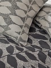 Natural Assembled Leaves 100% Cotton Reversible Duvet Cover and Pillowcase Set - Image 5 of 7