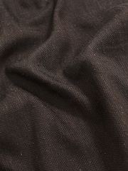 Reiss Chocolate Brown Celso Silk Blend Herringbone Pocket Square - Image 4 of 4
