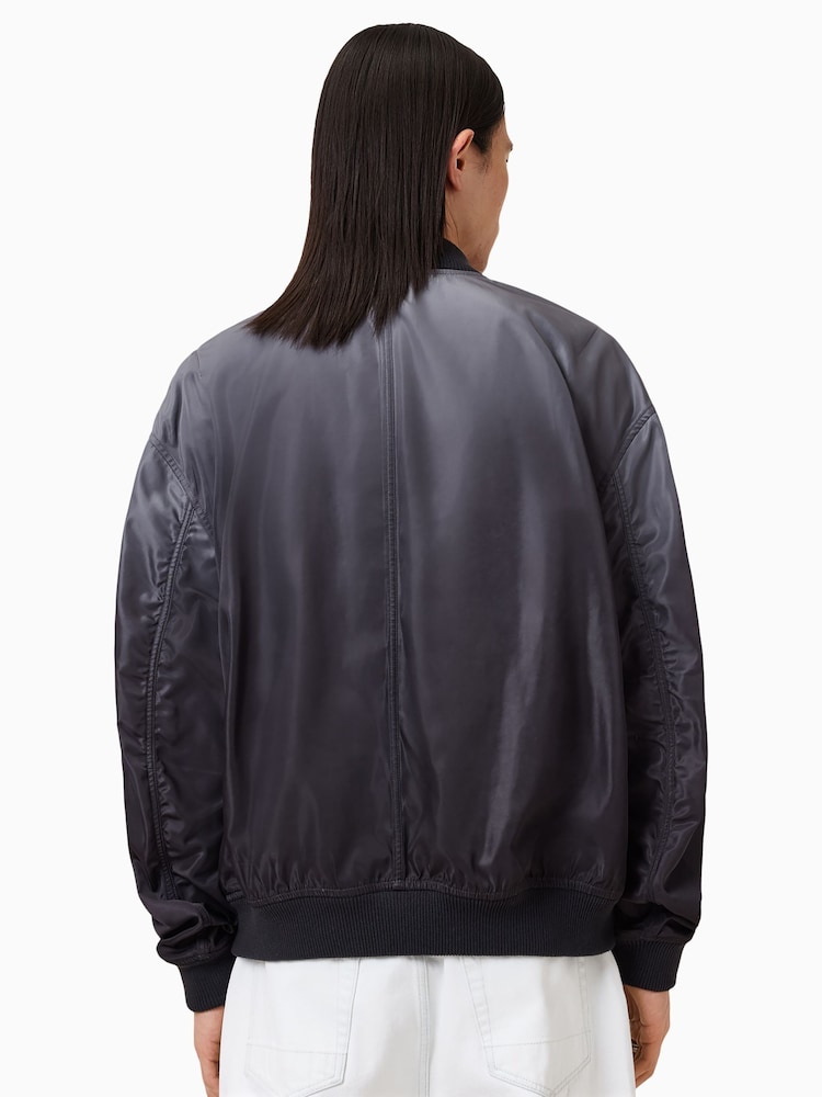 AllSaints Black Cascade Bomber Jacket - Image 5 of 8
