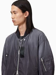 AllSaints Black Cascade Bomber Jacket - Image 6 of 8
