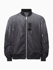 AllSaints Black Cascade Bomber Jacket - Image 8 of 8