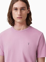 AllSaints Ashed Purple Brace Short Sleeve Crew T-Shirt - Image 2 of 6