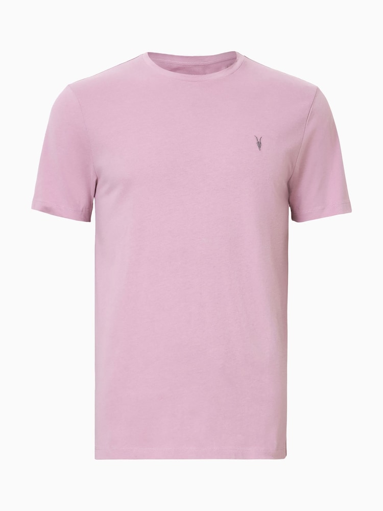 AllSaints Ashed Purple Brace Short Sleeve Crew T-Shirt - Image 6 of 6