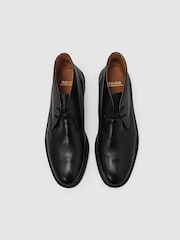 Reiss Black Clarkson Leather Lace-Up Chukka Boots - Image 3 of 5