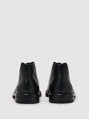 Reiss Black Clarkson Leather Lace-Up Chukka Boots - Image 4 of 5