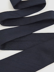 Reiss Navy Falco Silk Blend Textured Tie - Image 3 of 5