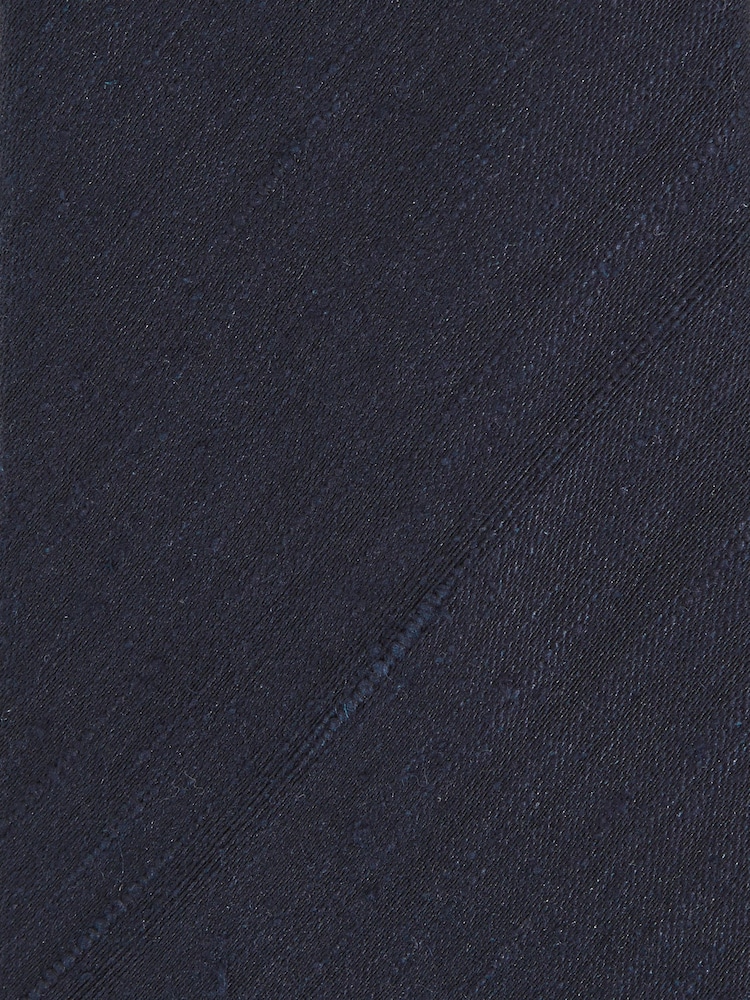 Reiss Navy Falco Silk Blend Textured Tie - Image 5 of 5 Reiss Navy Falco Silk Blend Textured Tie - Image 5 of 5