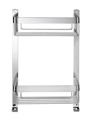 CROYDEX Chrome 2 Tier Aluminium Shower Wall Basket - Image 1 of 3
