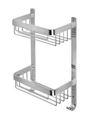 CROYDEX Chrome 2 Tier Aluminium Shower Wall Basket - Image 2 of 3
