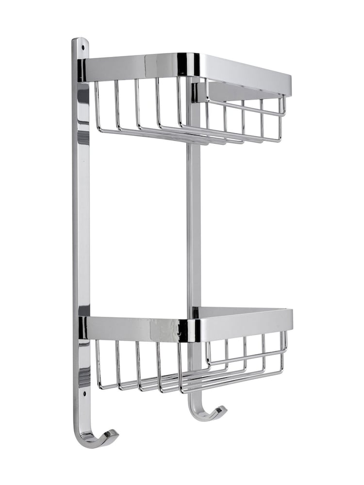 CROYDEX Chrome 2 Tier Aluminium Shower Wall Basket - Image 3 of 3