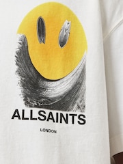 Blanco - AllSaints 100% Organic Cotton Party Wave Crew T-Shirt - Imagen 6 de 8