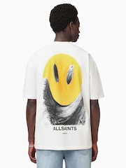 Blanco - AllSaints 100% Organic Cotton Party Wave Crew T-Shirt - Imagen 7 de 8