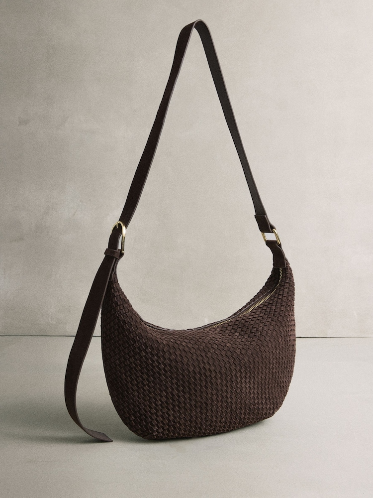Sac à Main Bandoulière The Sak En Tissu Marron - Occasion - Tissé Main Style Bohème