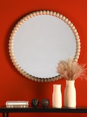 Dar Lighting Cream Bobbin Mirror - Image 1 of 4