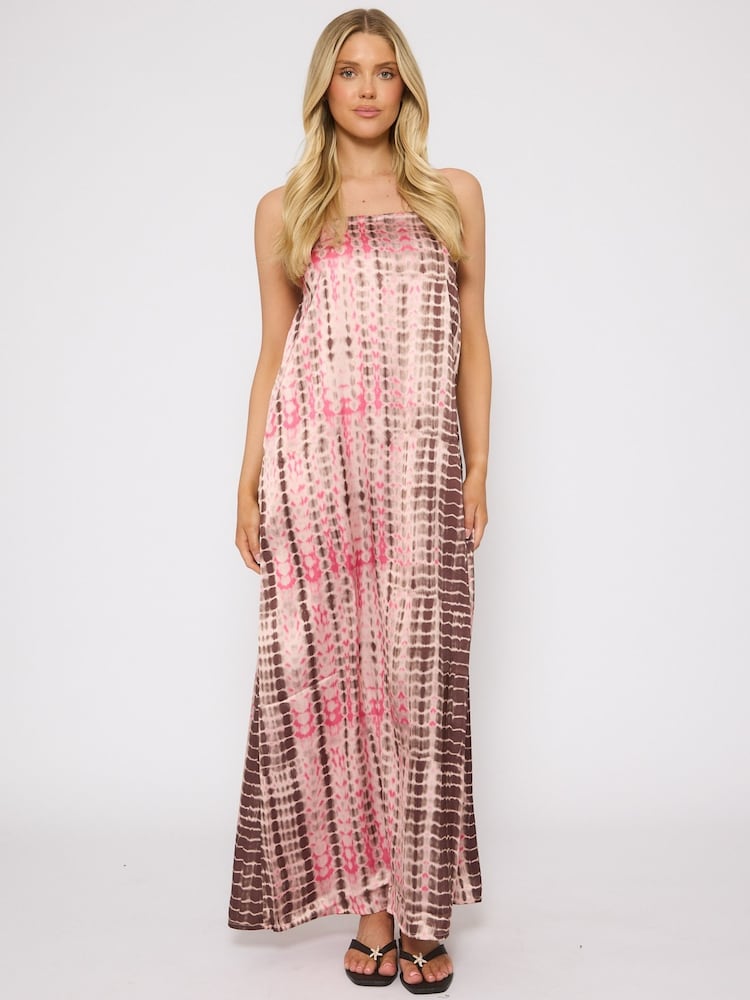 Buy South Beach Pink Satin Bandeau Maxi Dress from Next USA