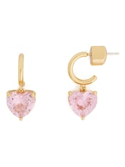 Kate Spade Pink Heart Huggies Earrings - Image 1 of 3