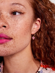 Kate Spade Pink Heart Huggies Earrings - Image 3 of 3