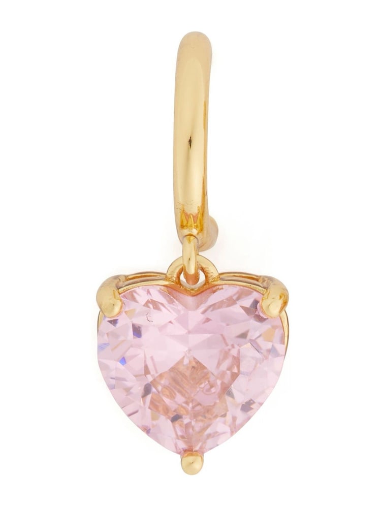 Kate Spade Pink Heart Huggies Earrings - Image 4 of 4 Kate Spade Pink Heart Huggies Earrings - Image 4 of 4