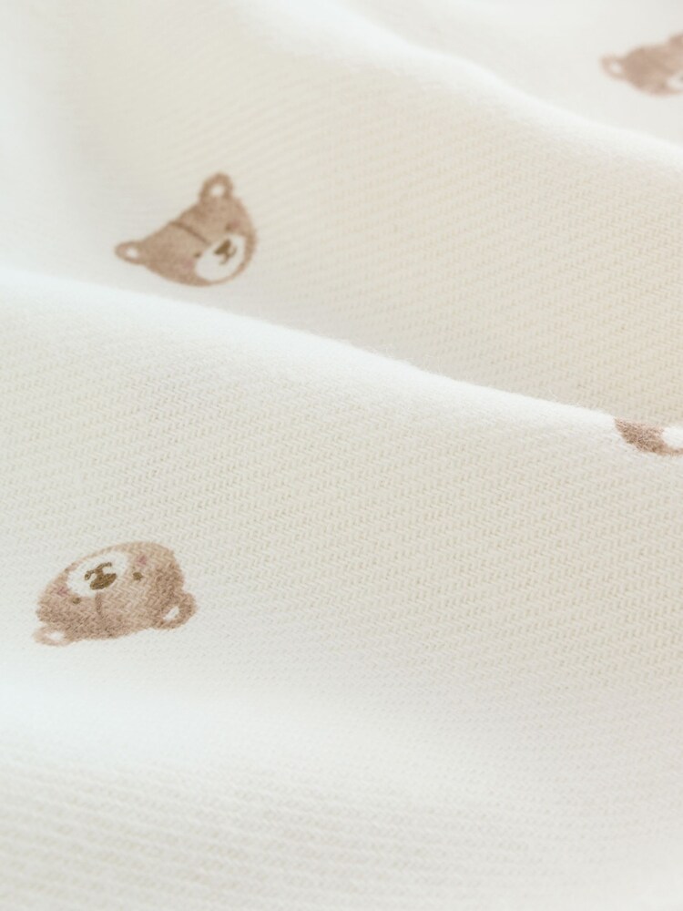 Ecru Bear Long Sleeve Grandad Collar All-Over Print Character Shirt (3mths-7yrs) - Image 5 of 5