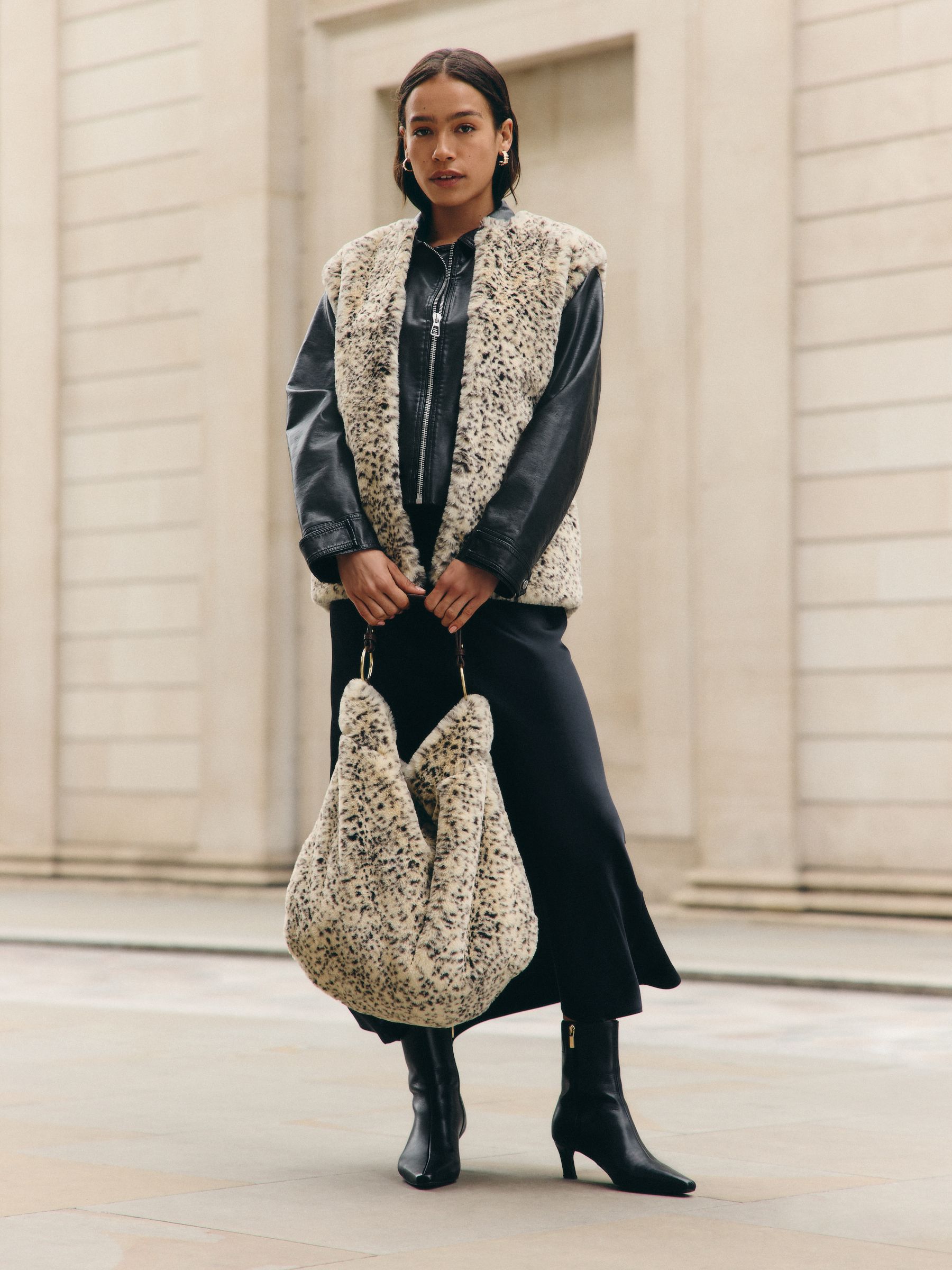 Buy Animal Print Faux Fur Shoulder Bag from Next USA