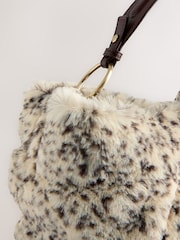 Animal Print Faux Fur Dalmation Shoulder Bag - Image 4 of 5