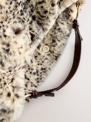 Animal Print Faux Fur Dalmation Shoulder Bag - Image 5 of 5