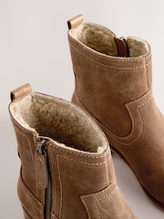 Tan Brown Suede Forever Comfort® Side Zip Ankle Boots - Image 10 of 10