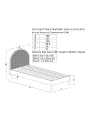 Rattan Felix Single Bed Frame - Image 4 of 4