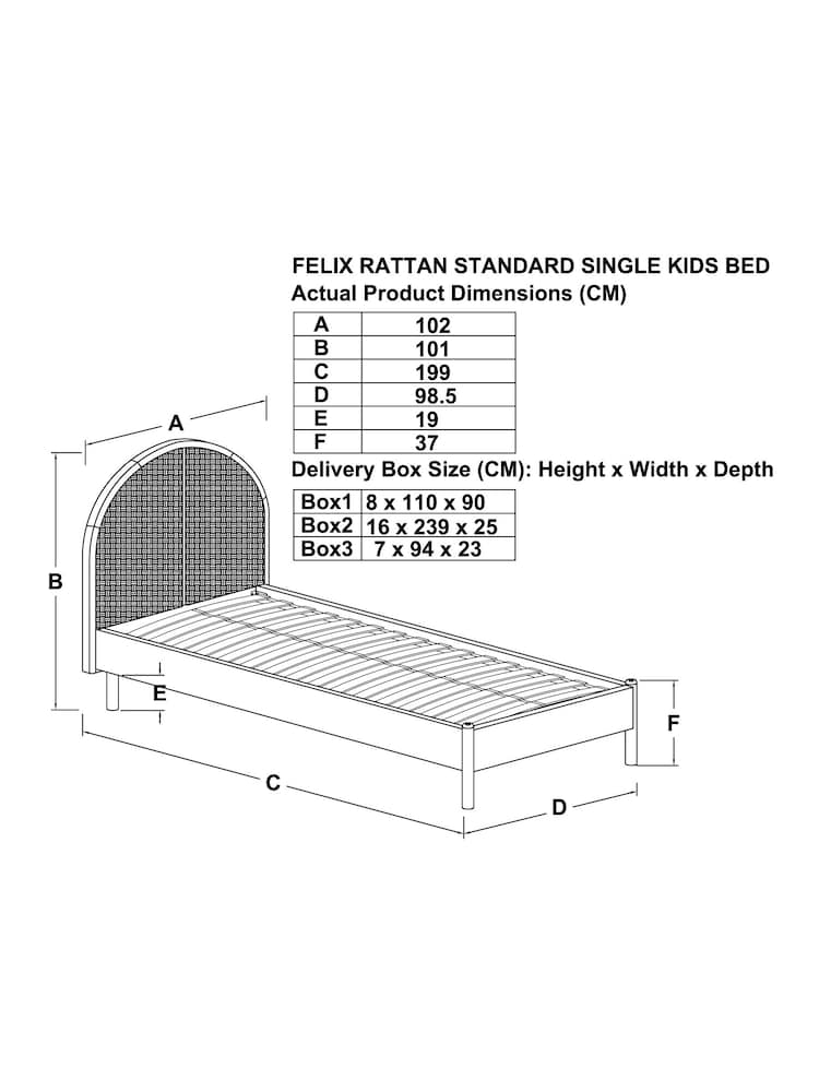 Rattan Felix Single Bed Frame - Image 4 of 4