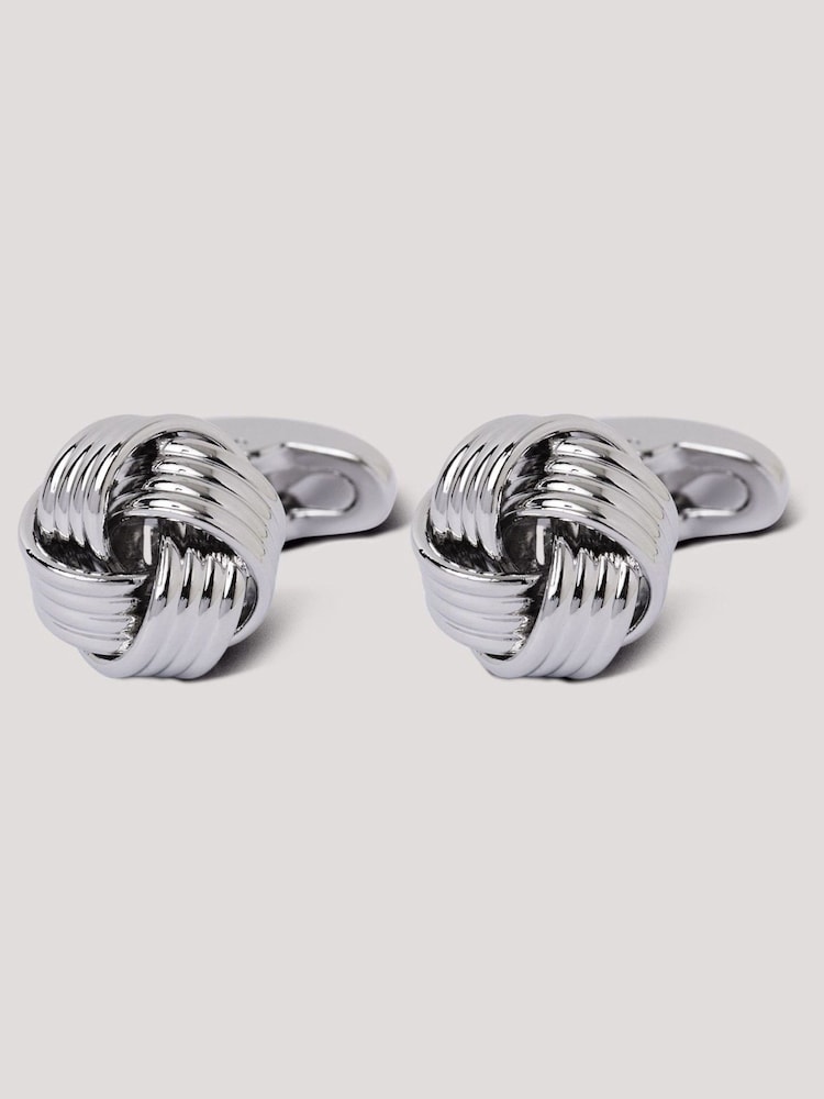Hawes & Curtis Silver Knot Cufflinks - Image 1 of 2