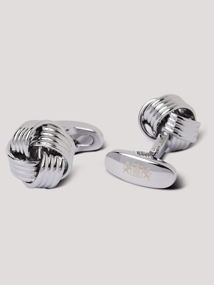 Hawes & Curtis Silver Knot Cufflinks - Image 2 of 2