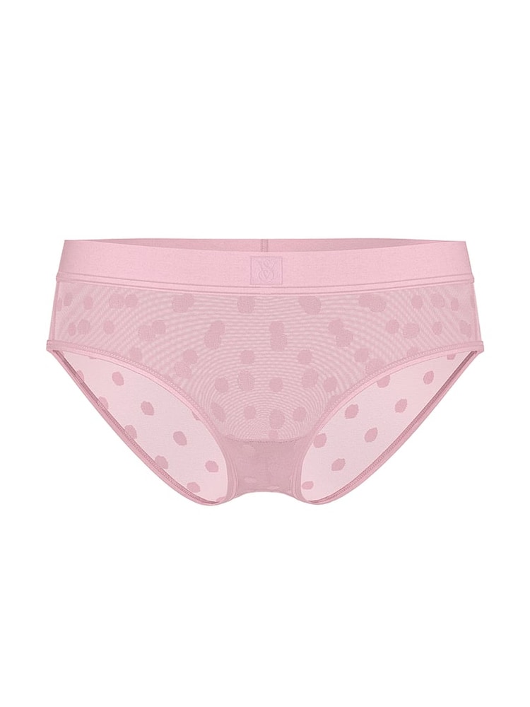 Victoria's Secret Pretty Blossom Dot Pink Hipster Sheer Logo Knickers - Image 3 of 3 Victoria's Secret Pretty Blossom Dot Pink Hipster Sheer Logo Knickers - Image 3 of 3