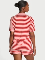 Victoria's Secret Lipstick Red and White Stripe Modal Short Pyjamas Set - Image 2 of 2