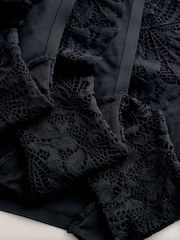 Black Brazilian Lace Front NVPL Knickers 3 Pack - Image 12 of 12
