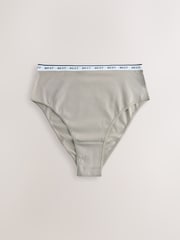 Pink/Green High Waist High Leg Cotton Logo Knickers 7 Pack - Image 3 of 14