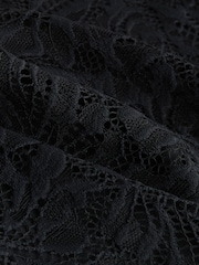 Black High Waist High Leg Lace Front NVPL Knickers 3 Pack - Image 8 of 8