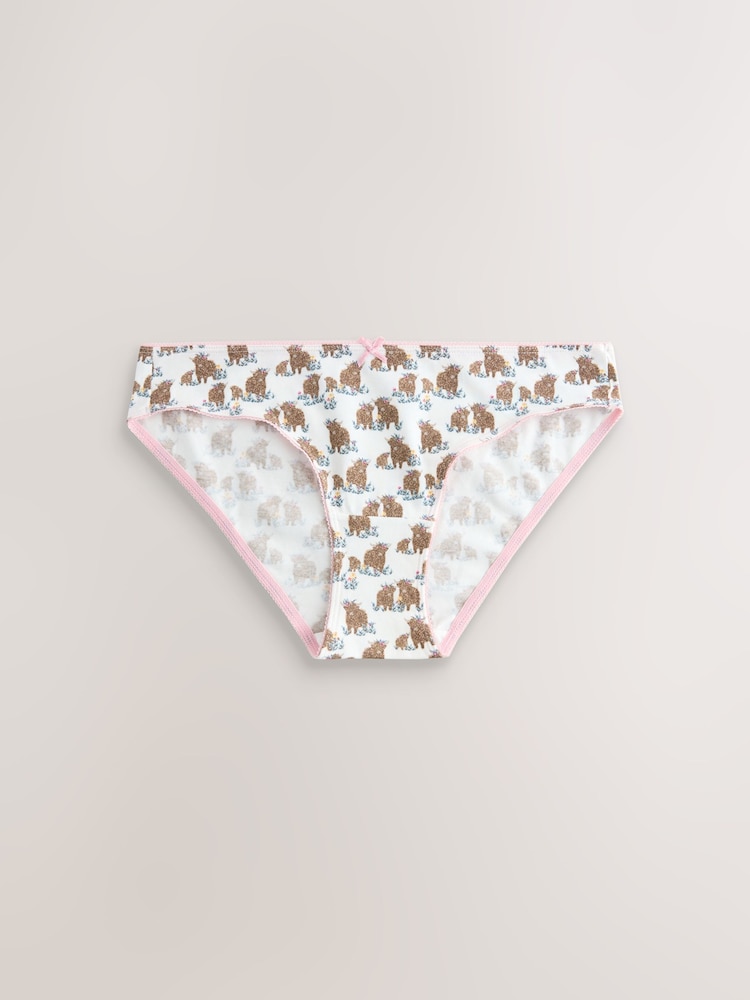 Lemon Yellow Bikini Cotton Rich Knickers 5 Pack - Image 2 of 8