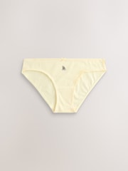 Lemon Yellow Bikini Cotton Rich Knickers 5 Pack - Image 6 of 8