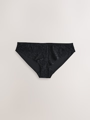 Black/White/Nude Brazilian Lace Front NVPL Knickers 3 Pack - Image 8 of 11