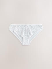 Black/White/Nude Brazilian Lace Front NVPL Knickers 3 Pack - Image 9 of 11