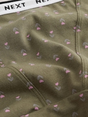 Pink/Green Boyshort Cotton Logo Knickers 7 Pack - Image 10 of 10