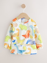 أزرق ديناصورات - مريلة بأكمام Weaning And Feeding - صورة 1 من 8