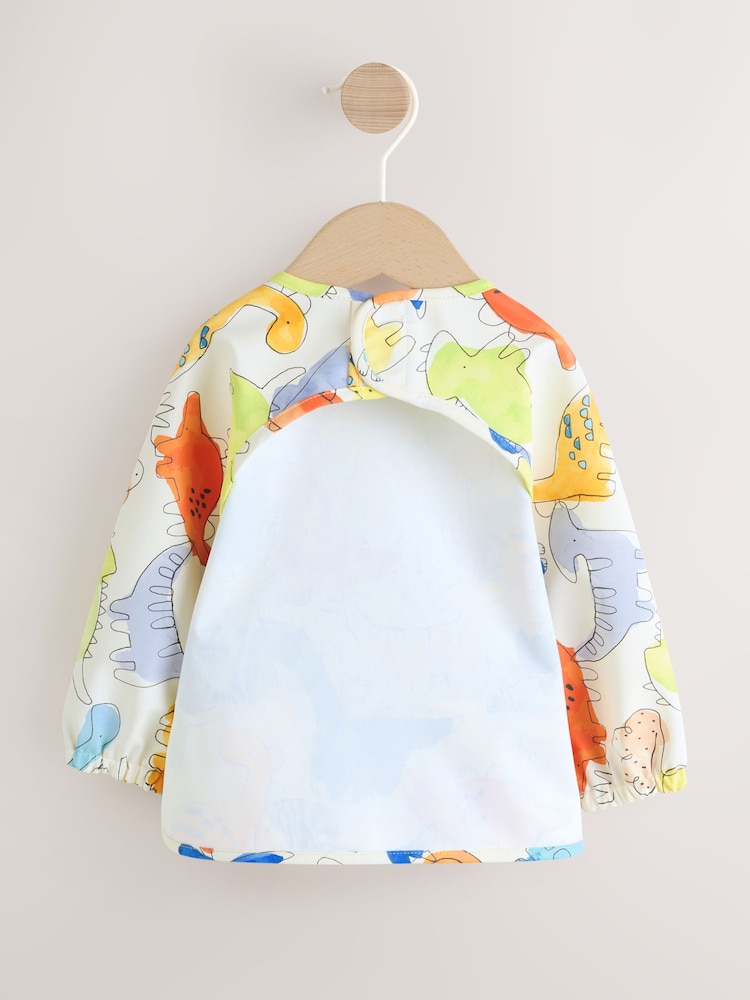 أزرق ديناصورات - مريلة بأكمام Weaning And Feeding - صورة 2 من 8 أزرق ديناصورات - مريلة بأكمام Weaning And Feeding - صورة 2 من 8