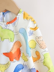 أزرق ديناصورات - مريلة بأكمام Weaning And Feeding - صورة 3 من 8