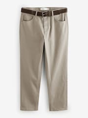 Charcoal Grey Belted Trousers - Image 1 of 1