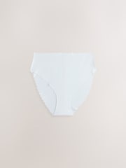 Black/White/Nude High Waist High Leg No VPL Scallop Knickers 3 Pack - Image 9 of 11