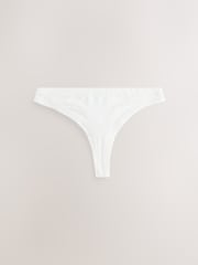 Black/Cream Thong Ultimate Comfort Cotton Knickers 3 Pack - Image 4 of 6