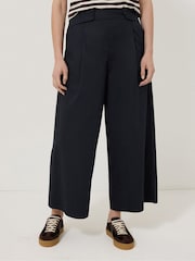 Jigsaw Blue Wide Leg 100% Cotton Trousers - Image 3 of 6