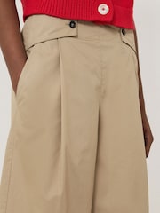 Jigsaw Natural Wide Leg 100% Cotton Trousers - Image 2 of 6